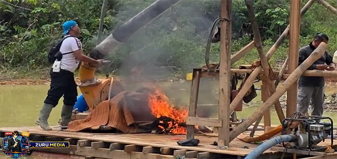 Polisi Tertibkan Tambang Ilegal Sungai Bawang Kuansing